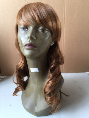 

Bond fashion synthetic wig #27/30 ombre color wavy machine made hair wig with side bangs