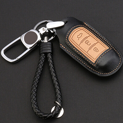 

Huashi Chuanqi key package Chuan leather key set key ring protection cover modified special coffee brown