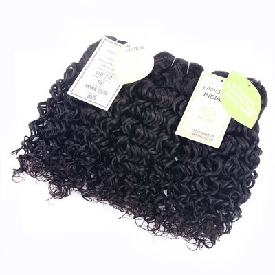 

LADYSTAR Hair Unprocessed IndianVirgin Human Hair Deep Wave 3 или 4 Bundles Наращивание волос Natural Color 95g / pc.