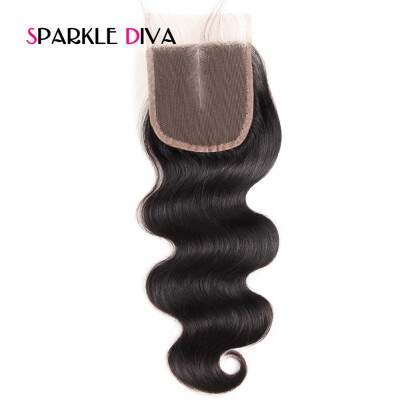 

Brazilian Hair Weave 3 Bundles 8A Body Wave Brazilian Virgin Hair Natural Color Human Hair Extensions With 4x4 Closure