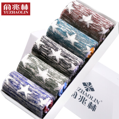 

Yu Zhaolin 5 pairs of socks men&39s casual cotton socks hit color national style star socks cotton sports tube men&39s socks literary tube men socks 5 double code