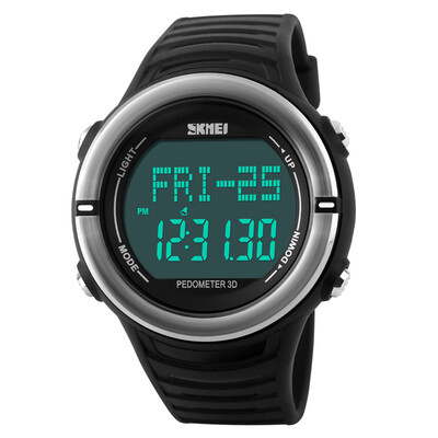 

Время в США мужские Многофункциональный Открытый спортивные часы SKMEI светящаяся электронная форма серебра 1111