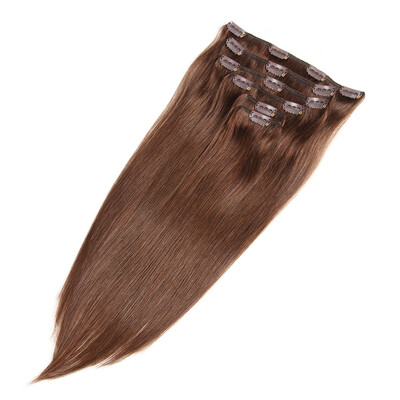 

Chorliss Clip In Hair Extensions 6PcsPack Human Straight Hairpiece Brazilian Remy Hair 14 16" 18" 20"