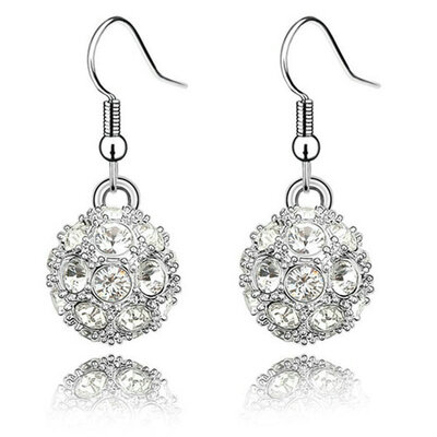 

Yoursfs® 18K White Gold Plated Full Crystal Hook Earrings Use Austrian Crystal Fashion Jewelry