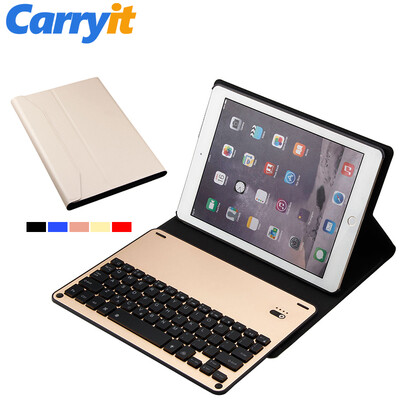 

Carryit SP-1039L Aluminum alloy 7 color backlight bluetooth keyboard with leather case for iPad Pro 10.5