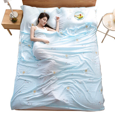 

Adandyish Double Slow Time Blue Washed Cotton Dirty Sleeping Bag Hotel Portable Anti-dirty Sheet Cover