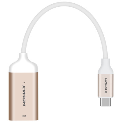 

MOMAX Type-C to HDMI Converter USB-C Expansion Adapter Support Apple MacBook Huawei Mate10 Connection TV Projector Champagne Gold