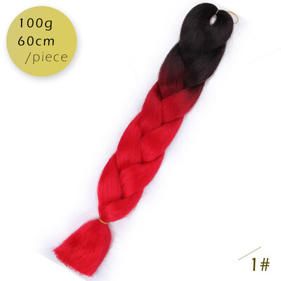 

AISI HAIR 100g / pcs 24inch   Kanekalon гигантский   косы Волосыломбер Две тонныЦветные синтетические волосы для кукол Вязание крю