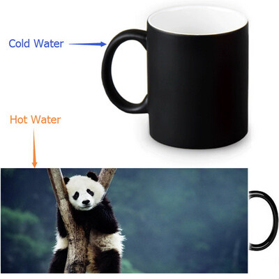 

Panda 350ml / 12oz Heat Reveal Mug Color Change Кофейная чашка Чувствительные морфинговые кружки Волшебная чашка для чайных чашек