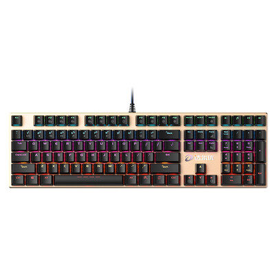 

Dalu dareu 108 key mixed 108 version of mechanical alloy mixed version of the game backlit mechanical keyboard black gold green axis Jedi survival chicken sharps