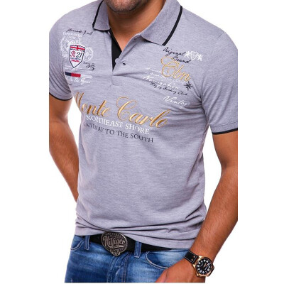 

Men's Fashion Personality Cultivating Short-sleeved Polo Shirts