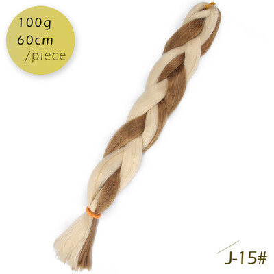 

AISI HAIR 100g / pcs 24inch Kanekalon гигантский косы Волосыломбер Две тонныЦветные синтетические волосы для кукол Вязание крю