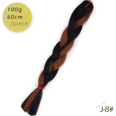 

AISI HAIR 100g / pcs 24inch Kanekalon гигантский косы Волосыломбер Две тонныЦветные синтетические волосы для кукол Вязание крю