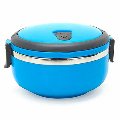 

Chuang Hong single layer insulation lunch box stainless steel round insulation lunch box single layer student lunch box blue