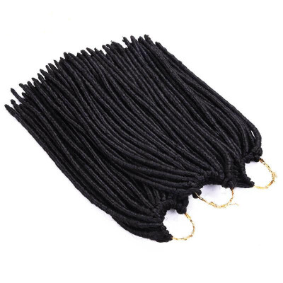 

12 inch Synthetic Braids Hair 24 Roots Faux Locs Crochet Hair Extensions 1 pack