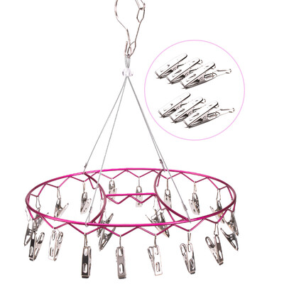 

Bethus clothespin clip 22 clip send 6 clip oval round metal durable sun socks rack