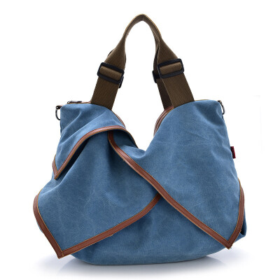 

AEROLINE®Casual canvas shopping bag woman patchwork hobo shoulder messenger bags extra large tote bag for ladies vintage handbag