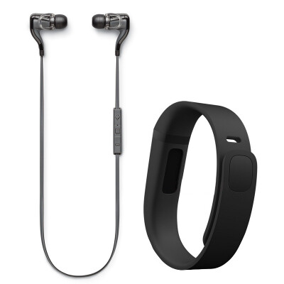 

Plantronics BackBeat GO 2 Bluetooth стерео гарнитура черный + FitBit FLEX умный умный браслет моды элегантный черный костюм Broadwood браслет