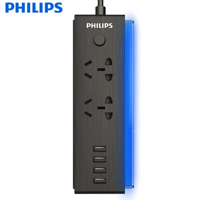 

Philips (PHILIPS) harmonica socket 2 + 4USB 3.2A intelligent voice control plug / patch panel / patch panel / plug 1.6m LED music night light