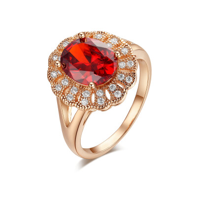 

Yoursfs® 18K Rose Gold Plated 0.8ct Simulated Ruby Ring Use Austrian Crystal Fashion Jewelry