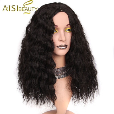 

Is a wig 14"Long Synthetic Black Wigs Short Hair for Black Womens Water Wave False Hair