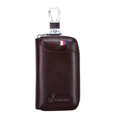 

Alpena Kangaroo LALPINA Mens Cowhide Large Capacity Waist Car Keychain Black