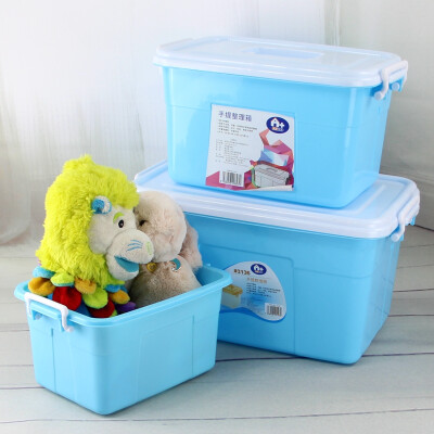 

Home life A 6L plastic portable handy debris storage box storage box blue powder green three only 3138