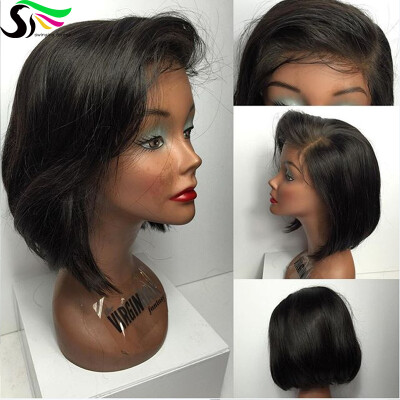 

9A Bob Lace Front Wigs With Baby Hair 150 Density Pre Plucked Human Hair Wigs For Black Women Brazilian Virgin Short Cut Wig