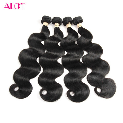 

Alot Peruvian Virgin Hair Body Wave Hair 4 pcs a pack Unprocessed Hair Weave No Remy Hair Free Shipping