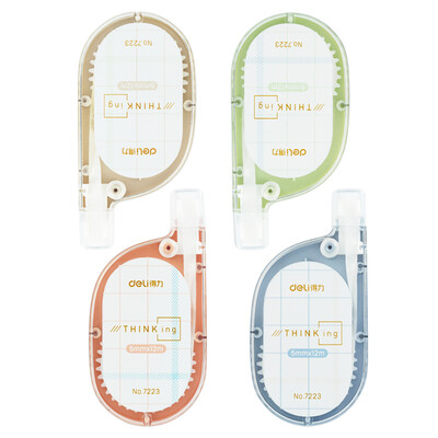 

Deli deli square inch series 12m students altered with beige ribbon correction tape correction with 7223