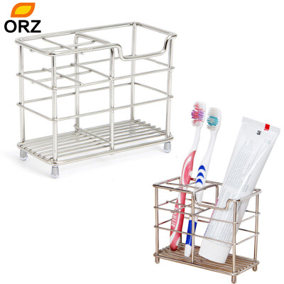 

ORZ Stainless Steel Toothbrush Holder Toothpaste Razor Stand Bathroom Organizer Comb Holder