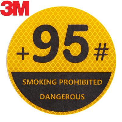 

3M reflective stickers 95 fuel tank cover safety warning car stickers car stickers diameter 105cm fluorescent yellow