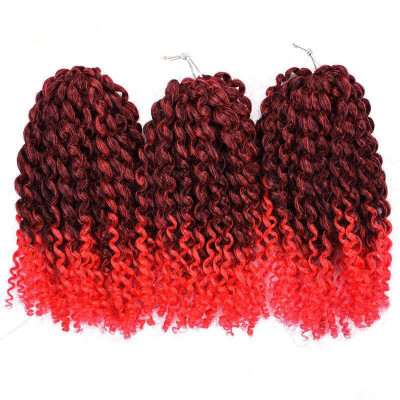 

8 inch Ombre Marlybob Crochet Braids 3pcs/pack Afro Kinky Twist Hair 90g/pack Synthetic Crochet Hair Extensions