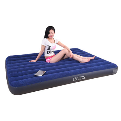 

INTEX inflatable bed 68759 striped flocking double air cushion bed camping moisture mat office lunch break family bed