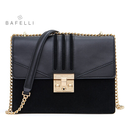 

BAFELLI winter new arrival split leather bag blue bolsos mujer frosted suede cowhide crossbody bag hot sale women messenger bags