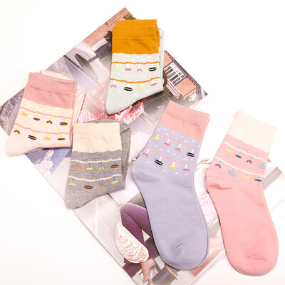 

Nanjiren womens socks womens fashion cotton socks five pairs of code