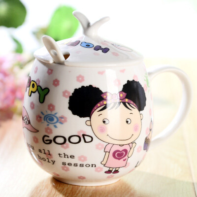 

【Jingdong supermarket】 porcelain soul creative ceramic cups couple cups coffee cups with a spoon mugs milk cups big boy