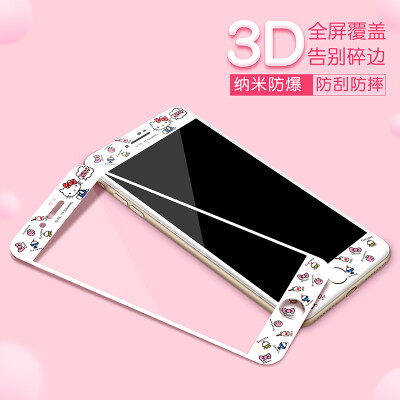 

Hello Kitty Apple 8 tempered film iPhone8 carbon fiber soft edge color film mobile phone protection film childrens Hello Kitty