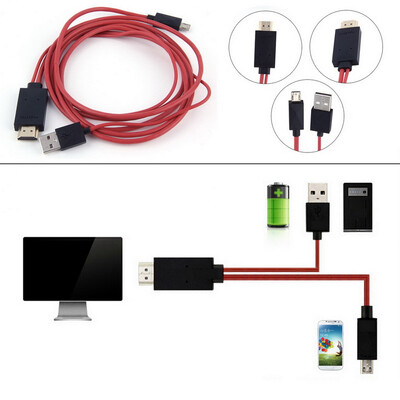 

МХЛ micro USB к HDMI кабель с 11 pin для Samsung Галактики С1-4 Примечание 1-4