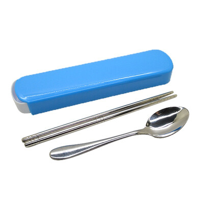 

JIAJIALIN 1 Sets Chopsticks & Spoon Stainless Steel Tableware Dinnerware Sets