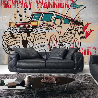 

Custom 3d mural 3D retro iron sheet music wallpaper car graffiti nostalgia mural KTV Bar Cafe wallpaper mural