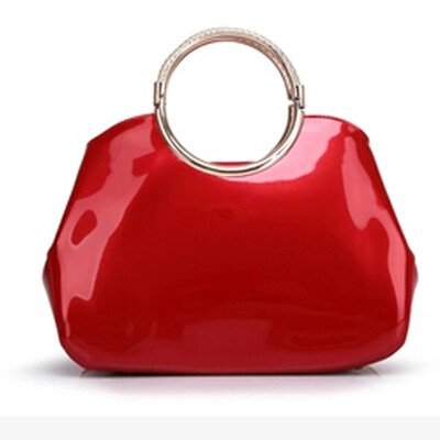 

2016 fashion female patent leather handbag women tote bags luxury brand shell bag party evening bag ladies shoulder tote bag