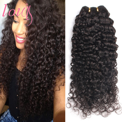 

Brazilian Virgin Hair 3 Bundles Deep Curly Weave Human Hair Unprocessed Brazilian Curly Wave Hair Bundles 1B Color