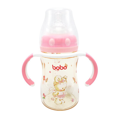 

Le Bao bobo bottle wide caliber with straw with handle baby baby PPSU bottle 160ml red for more than 12 months