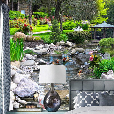 

Пользовательские фото Wall Paper 3D Park Green Plant Creek Nature Ландшафт Стены Картина Гостиная Спальня Фон Фреска Обои