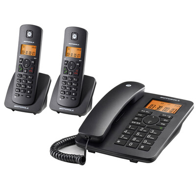 

Motorola (Motorola) C4202LC цифровой беспроводной телефон / стационарный / детская машина громкой звонок дисплей домашнего офиса один перетащить два фиксированных беспроводной стационарный (черный)