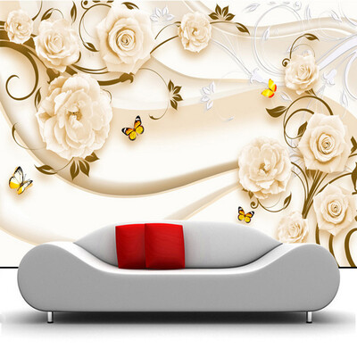 

Photo Wallpaper Modern Romantic Rose Flowers Murals Living Room TV Sofa Backdrop Wall Paper Covering Papel De Parede 3D Paisagem