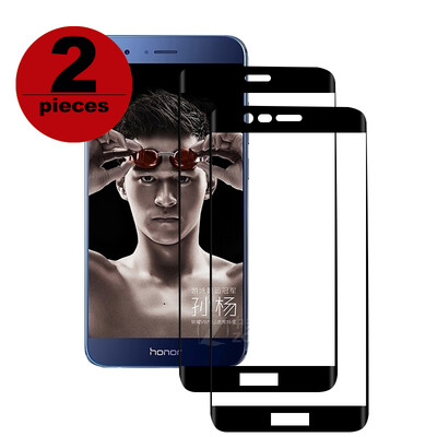 

2Pack 3D Full Cover Cueved Edge Tempered Glass Screen Protector for Huawei honor V9 screen protector 5.7" Anti Scratch HD Bubble F