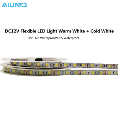 

Double Color LED Strip 5025 DC12V Flexible LED Light Warm White Cold White Double Color 5050 LED Strip
