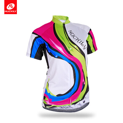 

NUCKILY Summer women's Full Zipper cycling apperal short sleeve professional custom bike wear NJ520